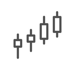 Graph icon outline and linear vector.	
