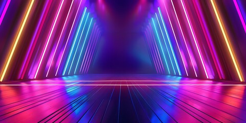 Sci Fi Futuristic Smoke Fog Neon Laser Garage Room,blue pink violet neon abstract background