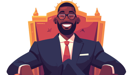 A successful african businessman with beard smiling 