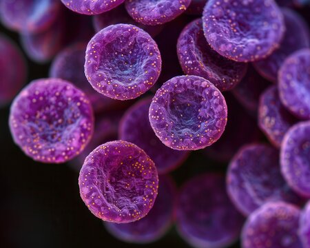 Breathtaking Super Macro Image of Neisseria Gonorrhoeae Bacteria Revealing Intricate Diplococci Cells and Textures