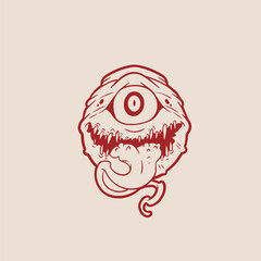 one-eyed monster illustration