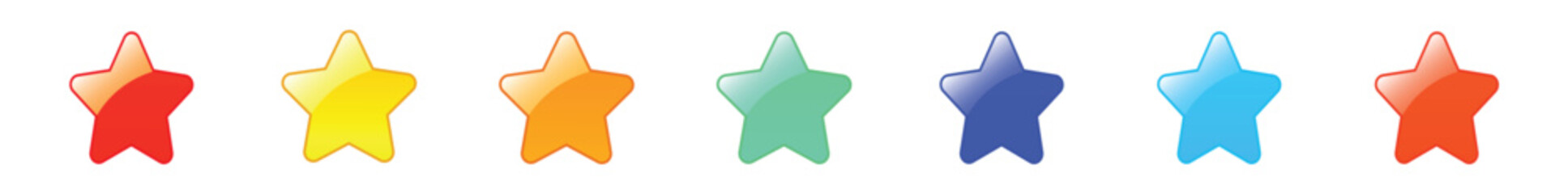 Colorful 3D star illustration design.