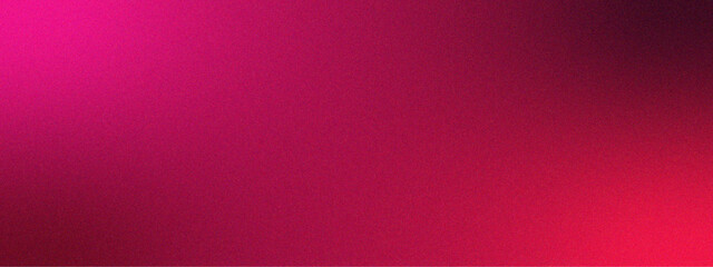 Artistic magenta and maroon grainy and rough texture Gradient background. Grainy gradient vibrant colors noise texture. Texture of pink plaster wall. Dark banner header poster design, copy space.