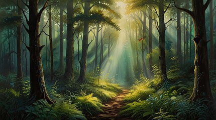 Fototapeta premium morning in the woods