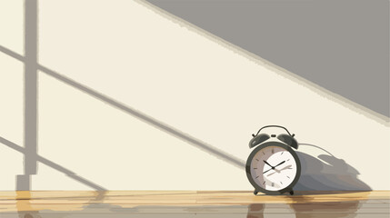 An alarm clock light and shadow in the composition on
