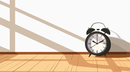 An alarm clock light and shadow in the composition on