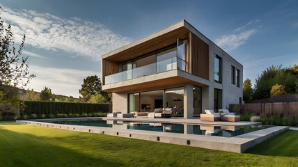 Exterior of modern luxury house