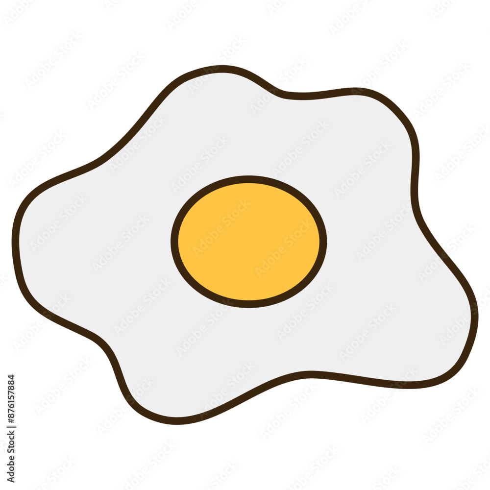 Canvas Prints sunny side up egg illustration