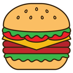 burger fastfood cartoon