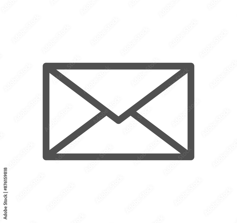 Poster envelope icon outline and linear vector.