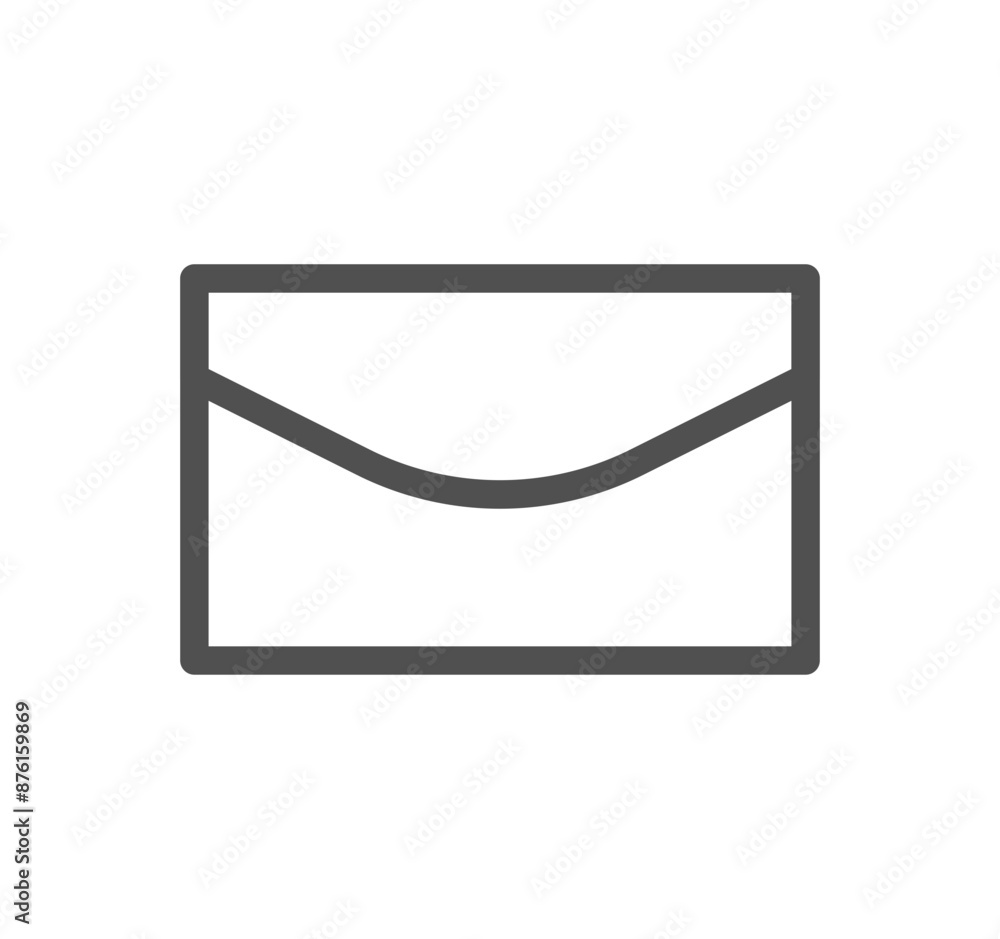 Poster envelope icon outline and linear vector.