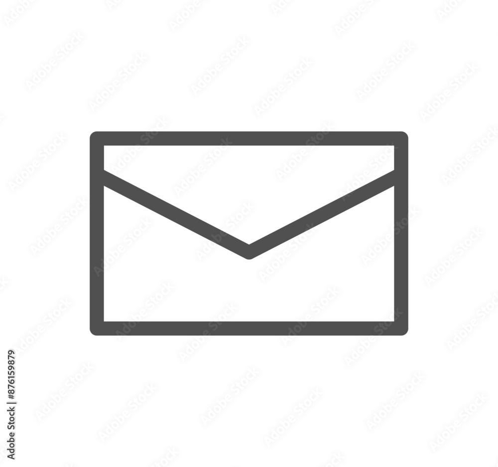Poster envelope icon outline and linear vector.