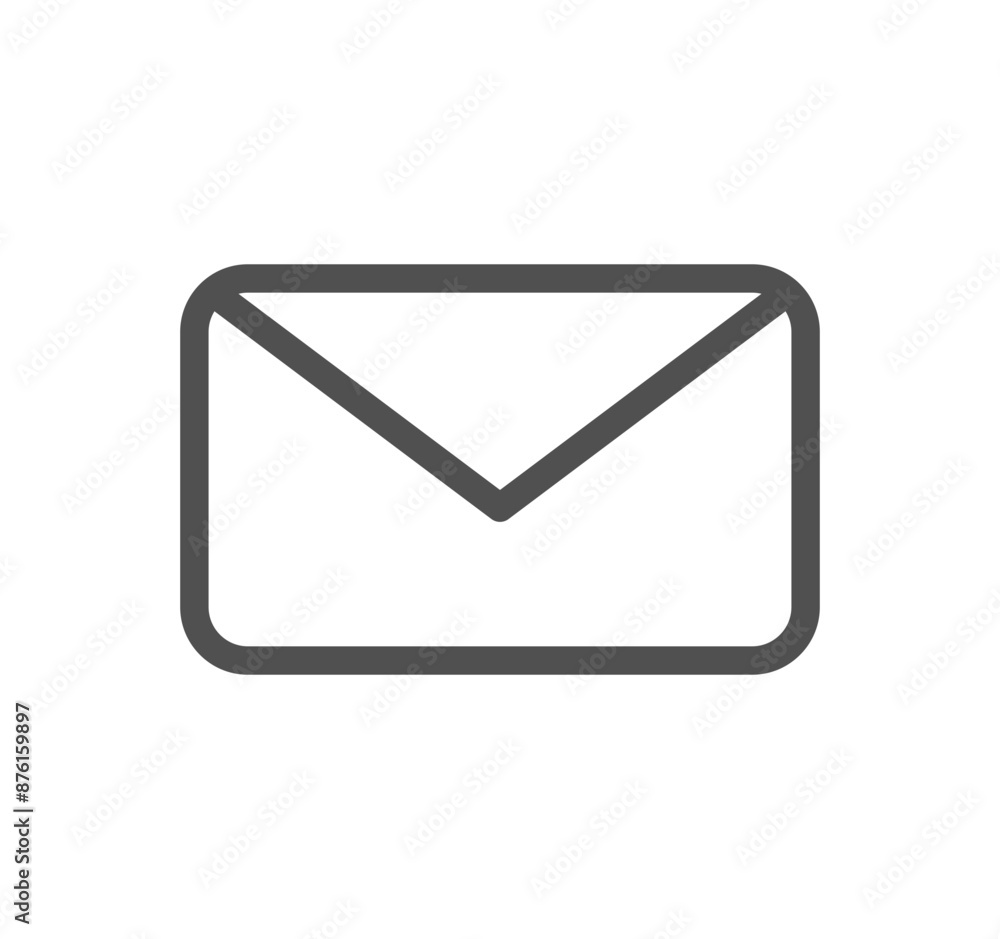 Poster envelope icon outline and linear vector.