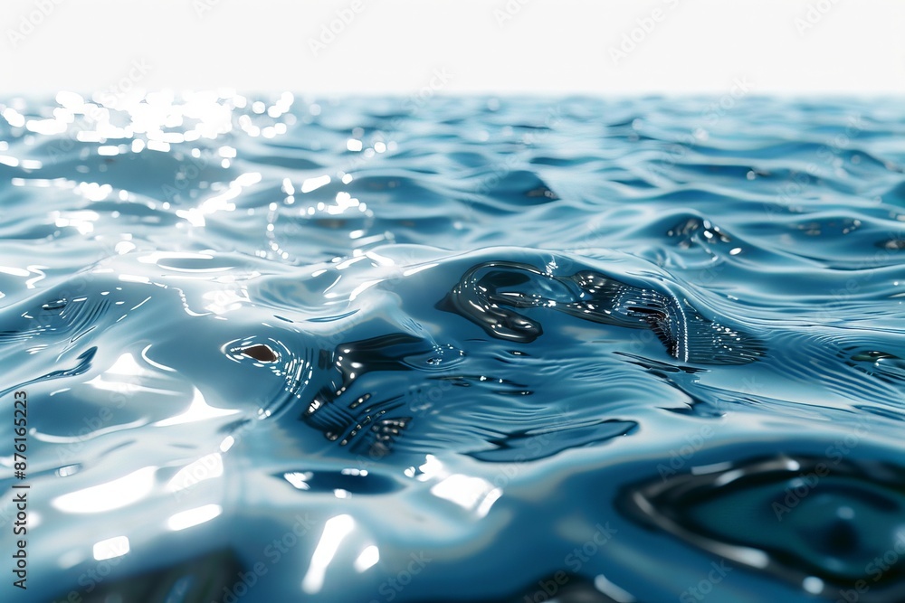 Poster this photograph focuses on light glistening over gentle water waves, creating a captivating display 