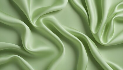 Obraz premium Light green silk fabric background