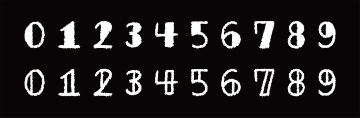 白の手書き数字