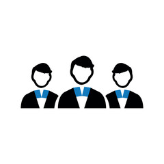 Fototapeta premium Business team flat. vector icon