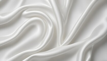 Fototapeta premium White silk fabric focused background