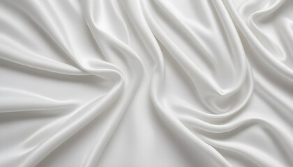 Obraz premium White silk fabric focused background