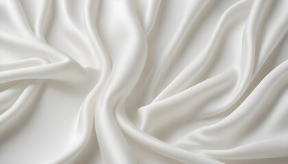 Obraz premium White silk fabric focused background