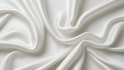 Obraz premium White silk fabric focused background