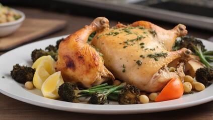 Baked chicken for dinner with Laurier