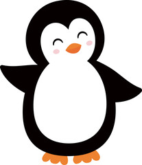 Cute penguin vector.
Flat style cartoon penguin illustration.