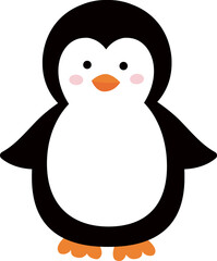 Cute penguin vector.
Flat style cartoon penguin illustration.