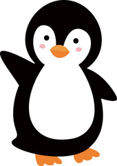 Cute penguin vector.
Flat style cartoon penguin illustration.