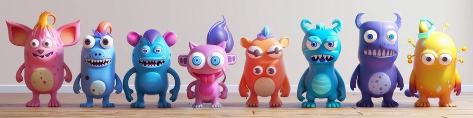 Adorable 3D Rendered Monster Dog Cartoon: A Whimsical Canine Creation Bursting with Character and Digital Charm.