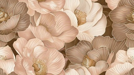 Abstract Floral Pattern in Delicate Tones
