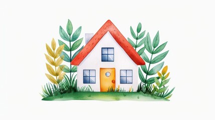 A bright watercolor illustration of the Energy Star label