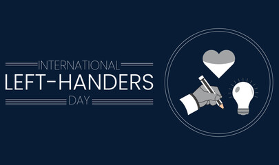 International lefthanders Day design templet 