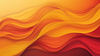 Abstract red and orange wavy background flowing in a seamless loop