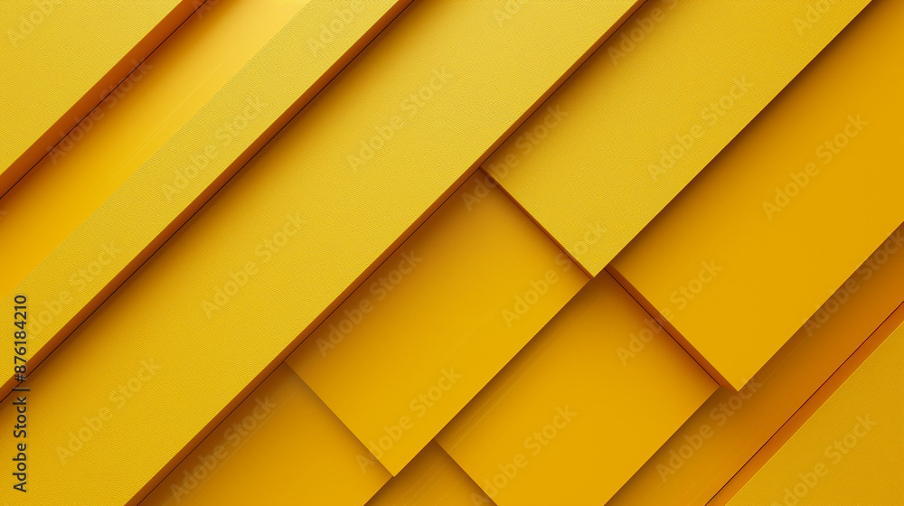Poster yellow rectangular shapes forming a modern abstract background