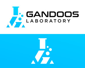 Letter G monogram research laboratory logo design.

