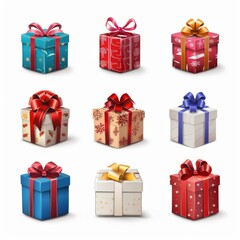 Gift box icon, giftbox, congratulation present with bow, shopping symbol, parcel sign, surprise box