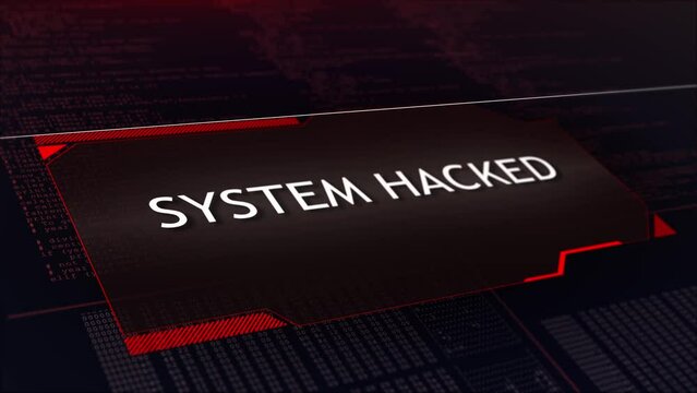 Cyber attack and security breach warning alert message Virus code software hack Hacking attack in Progress, Alert Message, System Breach Computer Virus, Hack, screen attack, cybersecurity, hack