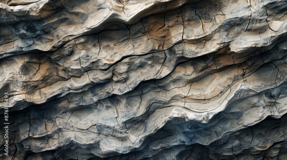 Poster Image showcasing a visually striking layered rock formation with various shades of brown and tan, emphasizing the natural patterns and geological features of the rocks.