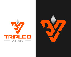 Number 3 and letter B sport fitness logo design.

