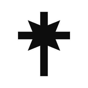 Church of scientology cross symbol vector icon