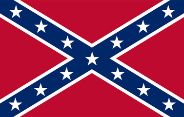 Confederate rebel iconic vector flag