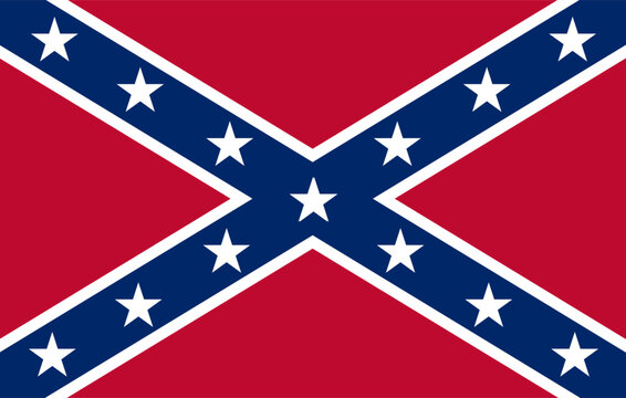 Confederate rebel iconic vector flag