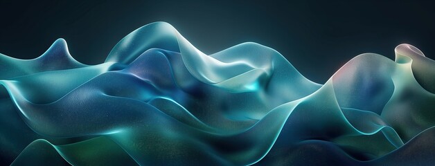Ethereal Teal Blue 3D Background