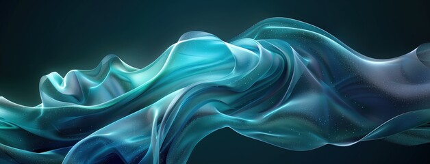 Ethereal Teal Blue 3D Background