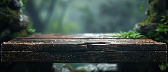 Obraz premium An advanced workspace design firm introduces enchanted wooden desks that transform into windows to other realms