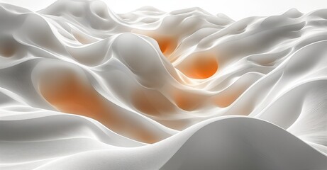Warm Glow White 3D Background