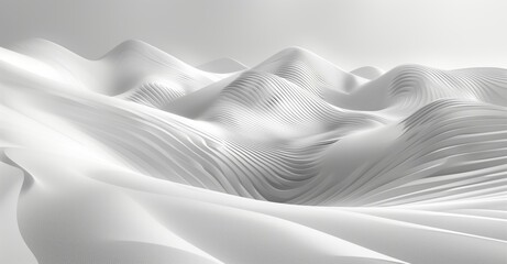Fluid White 3D Background