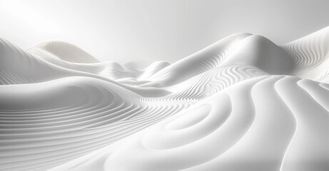 Fluid White 3D Background