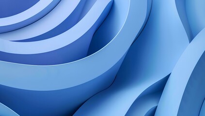 Obraz premium abstract background with blue paper curves, geometric shapes, and a futuristic wallpaper design concept in a close up view